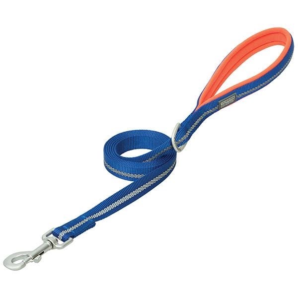 Terrain Dog Reflective Dog Leash, 4 ft L, 1 in W, Nylon Line, Dark Blue