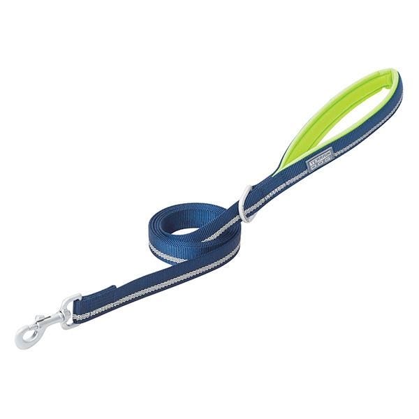 Terrain Dog Reflective Dog Leash, 4 ft L, 1 in W, Nylon Line, Navy Blue