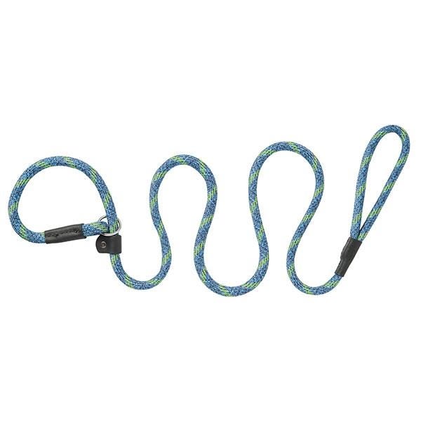 Terrain Dog Rope Slip Lead, 6 ft L, 1/2 in W, Nylon/Polypropylene Line, Lime/Navy Blue