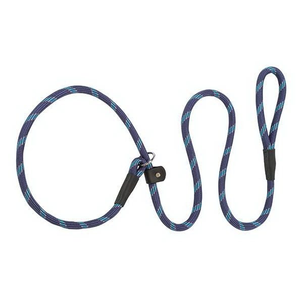 Terrain Dog Slip Lead, 6 ft L, 1/2 in W, Nylon Line, Blue/Navy Blue