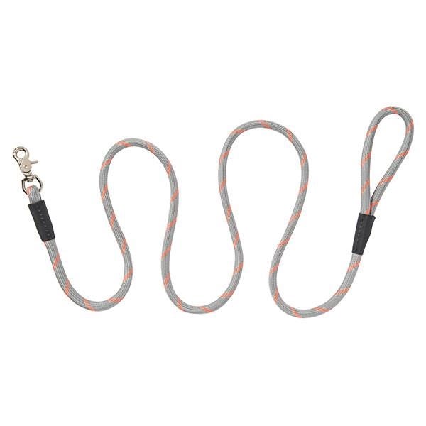 Terrain Dog Rope Leash, 4 ft L, 1/2 in W, Nylon/Polypropylene Line, Gray/Orange