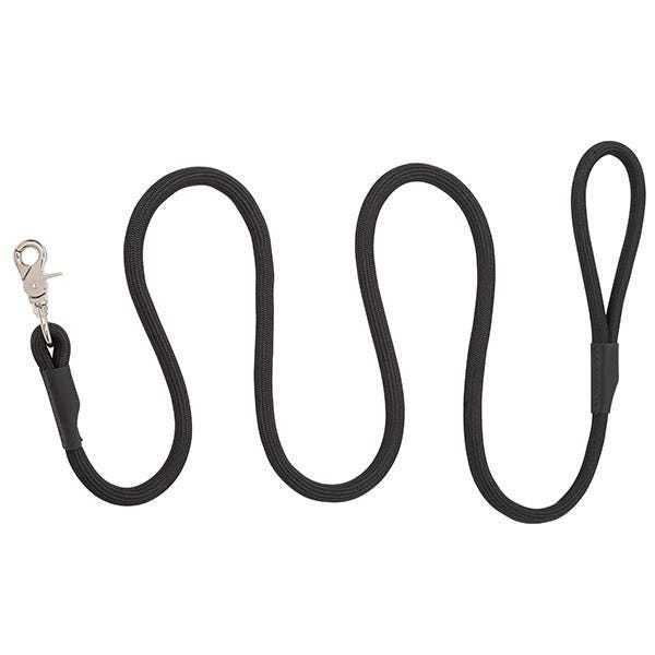 Terrain Dog Rope Leash, 4 ft L, 1/2 in W, Nylon/Polypropylene Line, Black