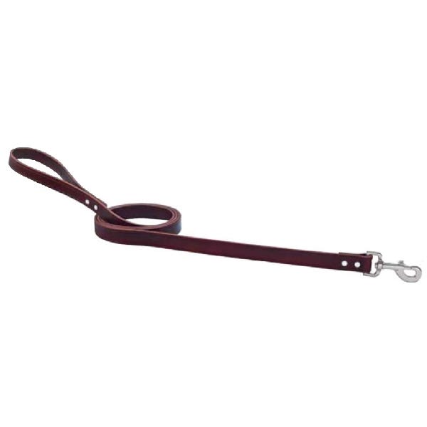 Terrain Dog Heritage Dog Leash, 6 ft L, 1 in W, Leather Line, Burgundy