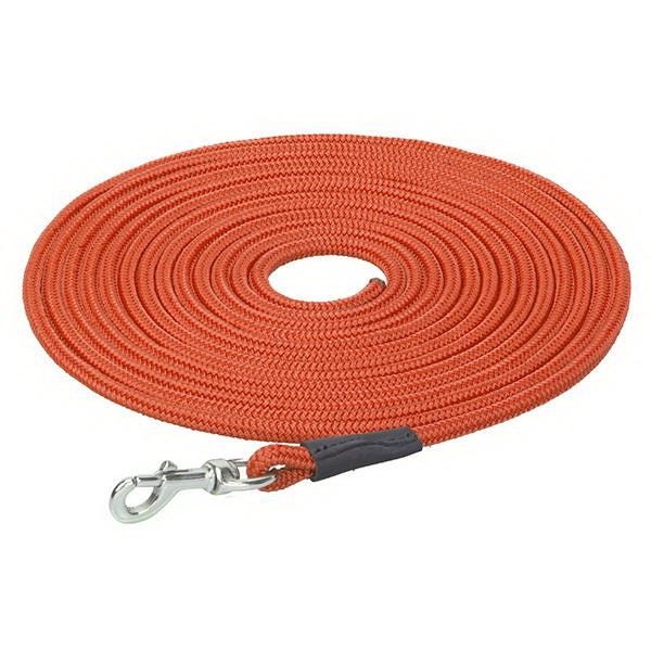 Terrain Dog Check Cord, 25 ft L, 3/8 in W, Orange, Fastening Method: Snap