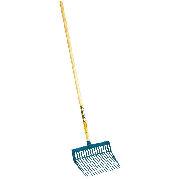 Little Giant DuraFork Stable Fork, Teal, 52 in Hardwood Handle