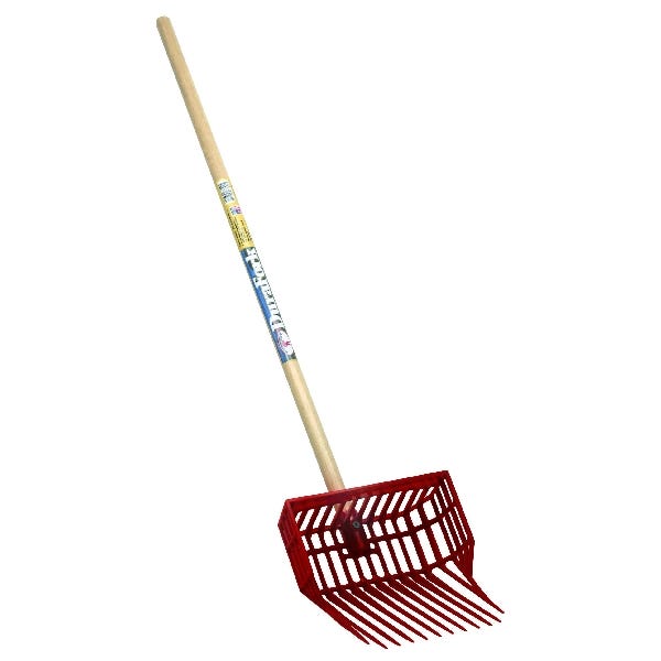 Little Giant DuraPitch I DP1RED Stable Fork, Hardwood Handle, Red, 42 in L Handle