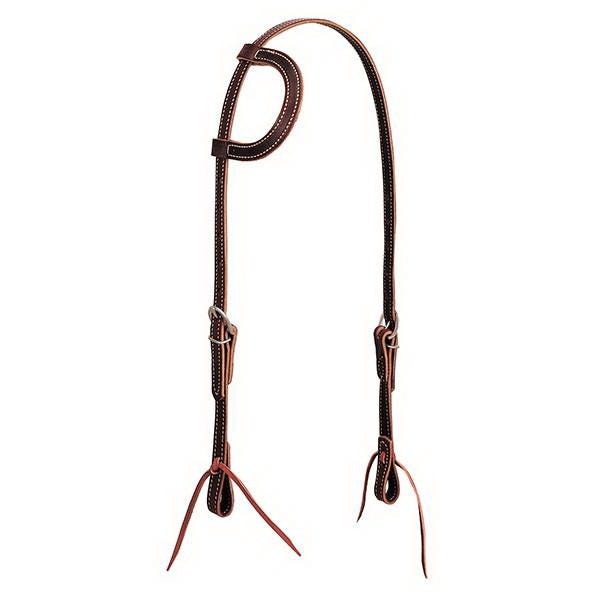 Weaver Leather Sliding Ear Headstall, 5/8 in, Leather, Burgundy