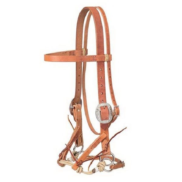 Weaver Leather Bitless Bridle, Cart Buckle, Leather, Russet