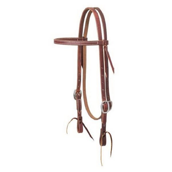 Weaver Leather Working Tack Series Browband Headstall, 5/8 in, Leather, Golden Chestnut