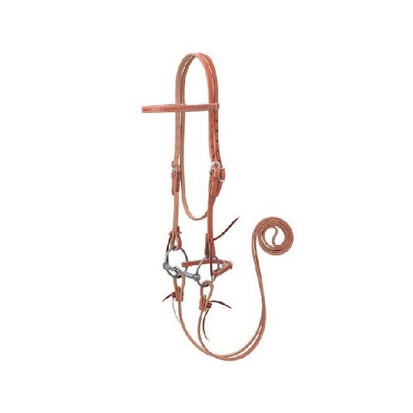 Weaver Leather Browband Bridle, 5/8 in, Leather, Burgundy