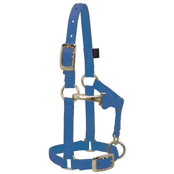 Weaver Leather Chin/Throat Snap Halter, Average, Nylon, Blue