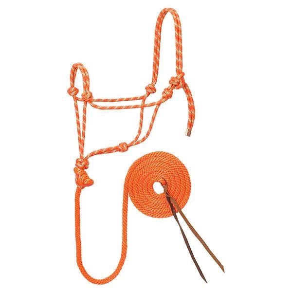 Weaver Leather Rope Halter/Lead, Mint/Orange