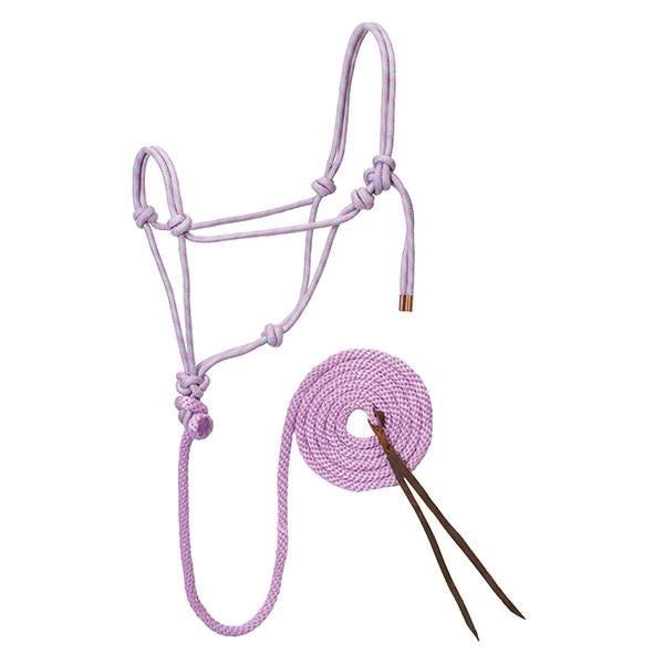 Weaver Leather Rope Halter/Lead, Gray/Lavender/Mint