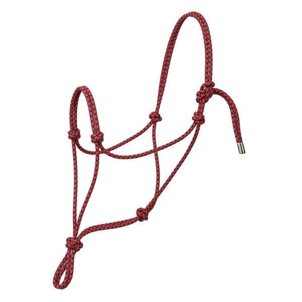 Weaver Leather Silvertip #95 Rope Halter, Average, Polypropylene, Black/Gray/Red