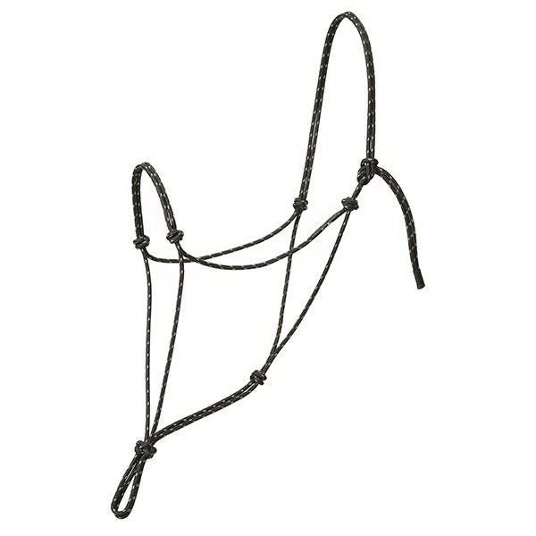 Weaver Leather Silvertip Rope Halter, Average, Black - 805301