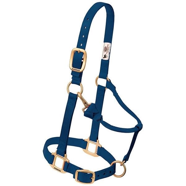 Weaver Leather Adjustable Halter, Pony, Weanling, Nylon, Navy Blue