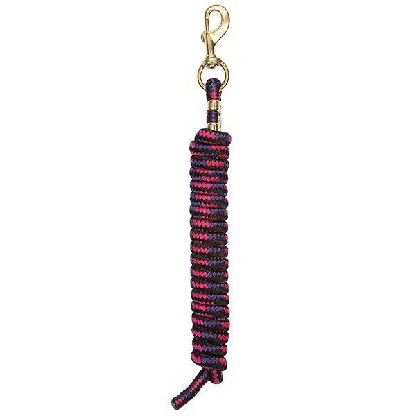 Weaver Leather Lead Rope, 5/8 in, 10 ft L, Polypropylene Line, Black/Purple/Raspberry