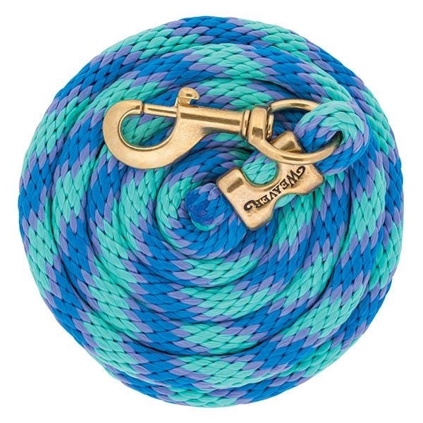 Weaver Leather Lead Rope, 5/8 in, 10 ft L, Polypropylene Line, French Blue/Lavender/Mint