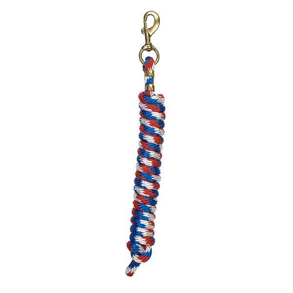 Weaver Leather Lead Rope, 5/8 in, 10 ft L, Polypropylene Line, Blue/Red/White