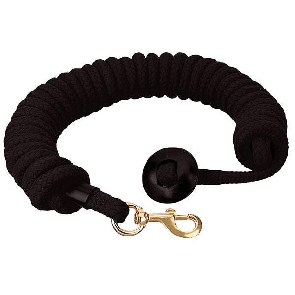 Weaver Leather Lunge Line, 25 ft L, Fastening Method: Snap, Cotton Line, Black