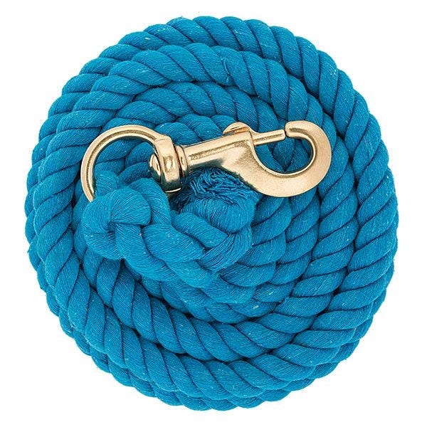 Weaver Leather Lead Rope, 5/8 in, 10 ft L, Cotton Line, Hurricane Blue