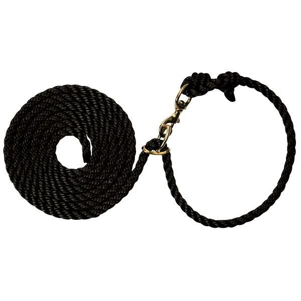Weaver Leather Livestock Neck Rope, 10 ft L, Fastening Method: Snap, Polypropylene Line, Black