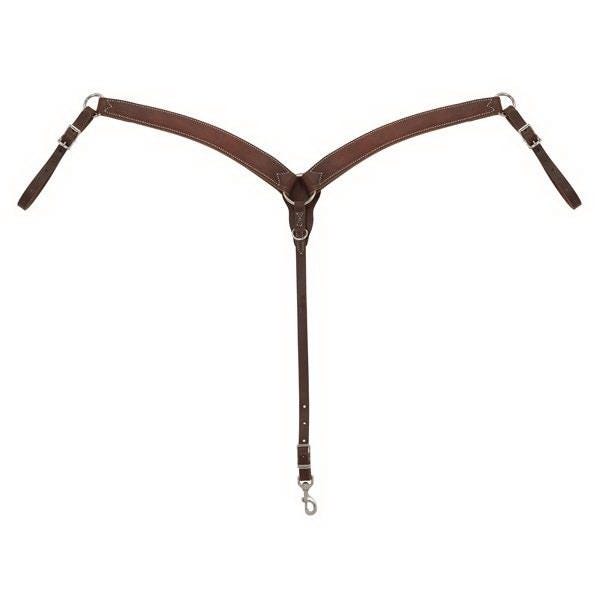Weaver Leather Breast Collar, 1-3/4 to 1-1/4 in W, Leather, Golden Chestnut