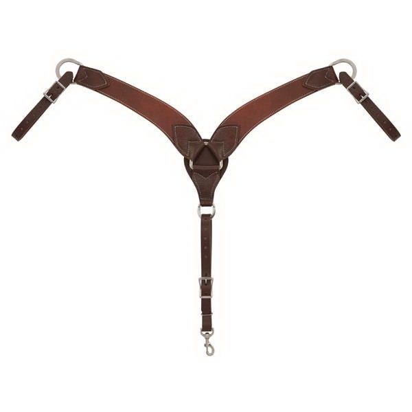 Weaver Leather Working Cowboy Series Roper Breast Collar, 2-3/4 to 2 in W, Leather, Golden Chestnut