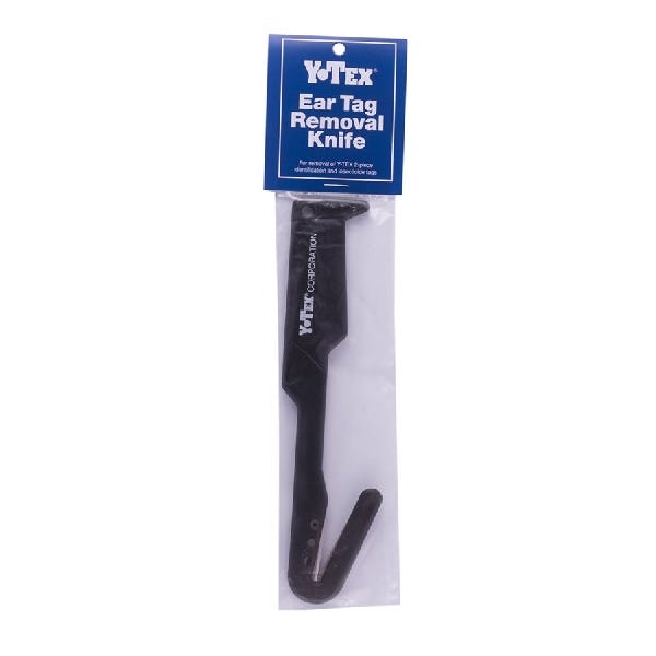 Y-Tex Tag Removal Knife, Plastic, Black, 7-7/8 in OAL