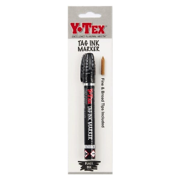 Y-Tex Ink Ball Tip Marker, Black