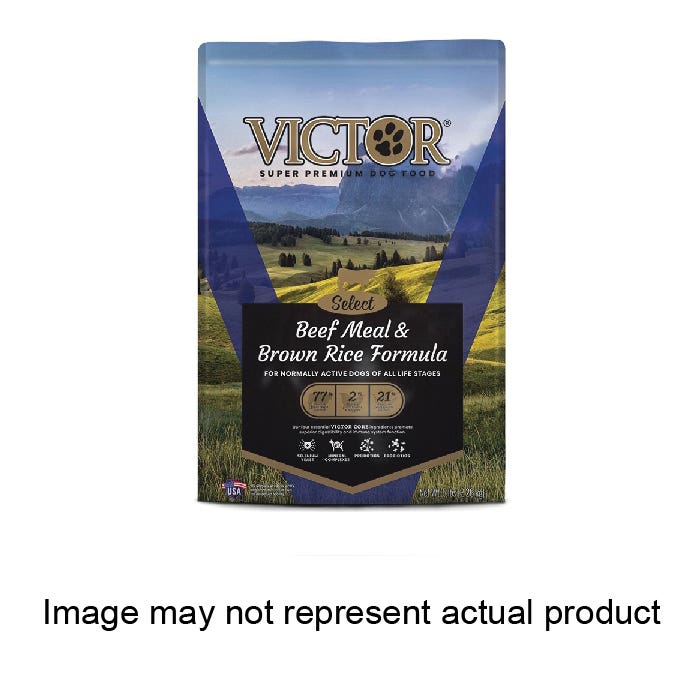 Victor Dog Food, One-Size, Dry Kibble, Beef, Brown Rice, 40 lb, Bag