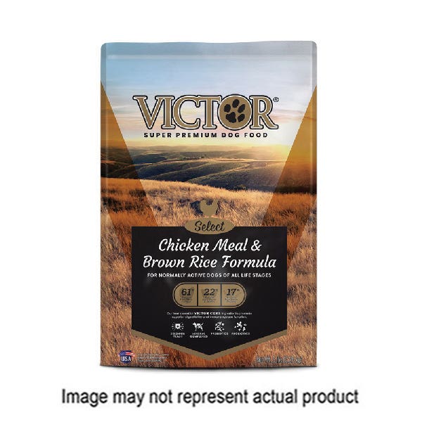 Victor Dog Food, One-Size, Dry Kibble, Chicken Meal, Brown Rice, 40 lb, Bag