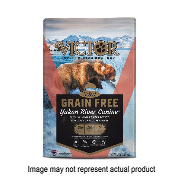 Victor 9430800252 Dog Food, One-Size, Dry Kibble, Salmon, Sweet Potato, 15 lb, Bag