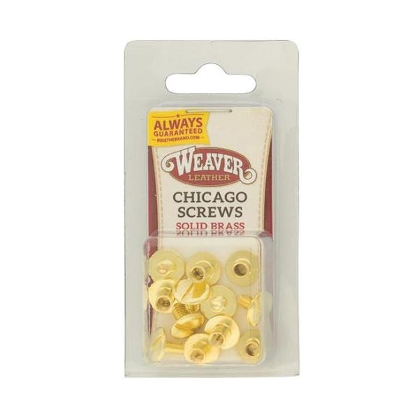 Weaver Leather Chicago Screw, Solid, Brass, For: T-15 Star Tool