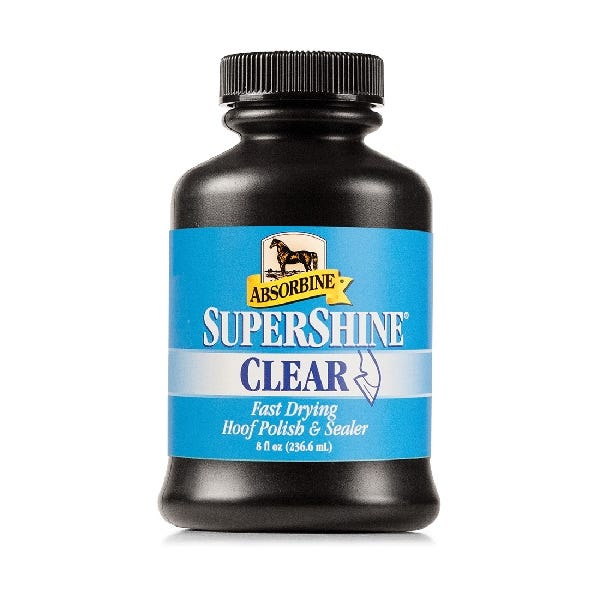SuperShine Hoof Polish and Sealer, Liquid, Clear, Acetone, 8 fl-oz Jar