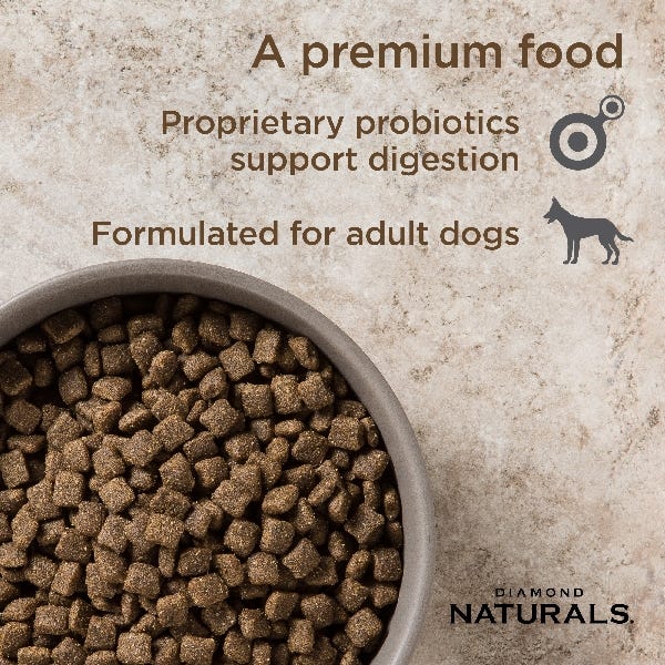 Diamond Naturals Adult Dog Lamb Meal & Rice Dry Food, 40 lb