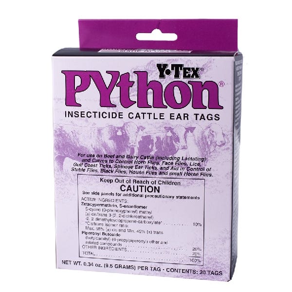 Y-Tex Python 1817000 Ear Tag, Plastic