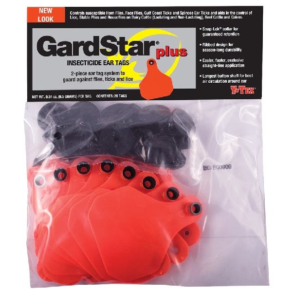 Y-Tex GardStar 1503000 Ear Tag, Plastic