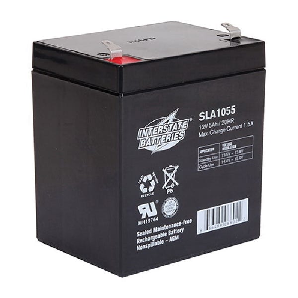 Interstate AGM Battery, 12 Volt, 5 Ah
