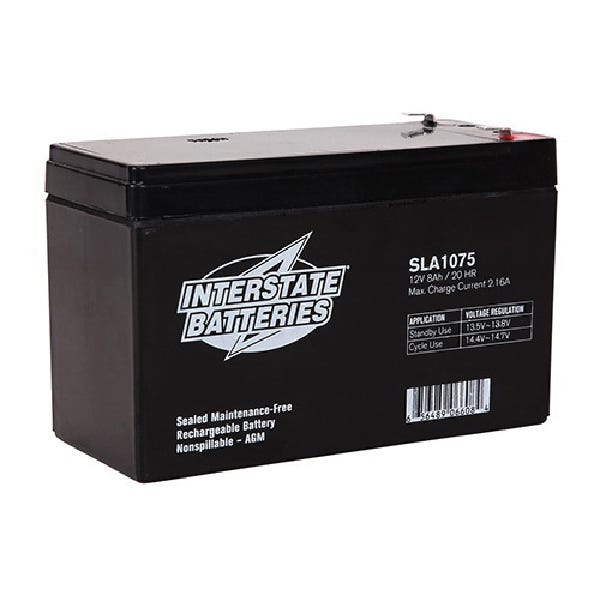 Interstate AGM Battery, 12 Volt, 8 Ah