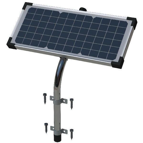Ghost Controls AXDP Solar Panel, 10 W, 120 VAC, Fastener Mounting