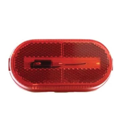 Uriah Products UL108001 Marker/Clearance Light, Oval, 4-1/8 in W, 2 in H, Incandescent Lamp, Red Lens