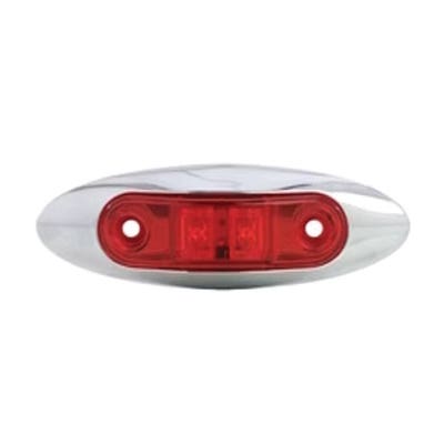 Uriah Products UL168100 Marker/Clearance Light with Chrome Bezel, LED Lamp, Amber Lens