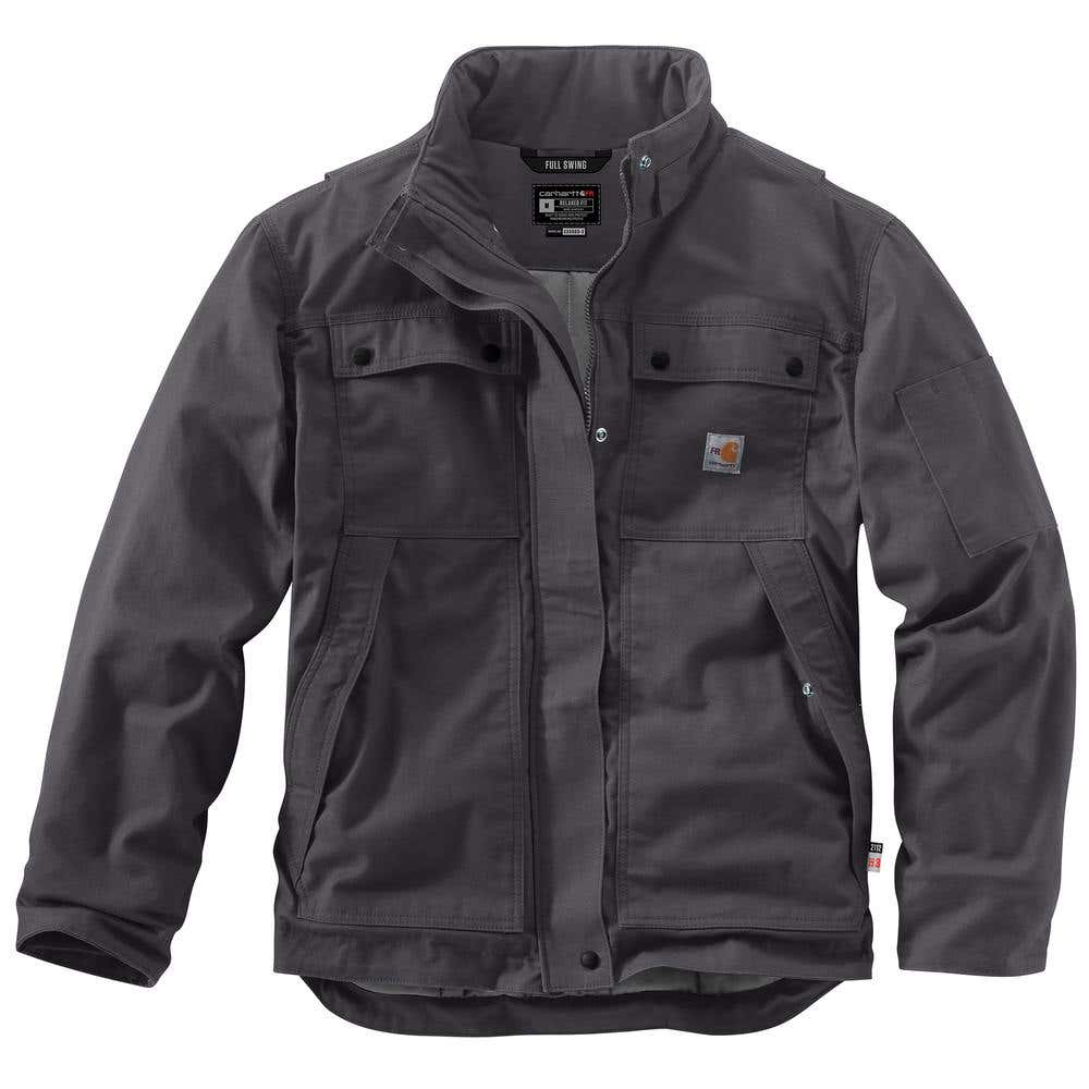 Carhartt Flame-Resistant Full Swing® Quick Duck® Coat - 3 Warmest Rating, M, Shadow