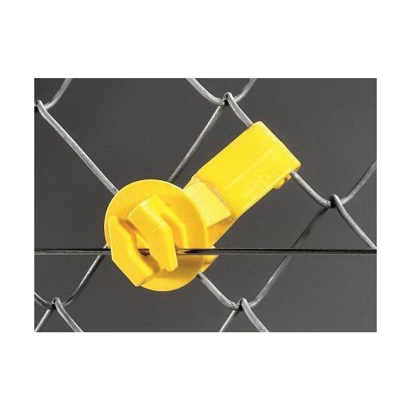 Dare SNUG-SU-25 Insulator, Barb, Polywire, Smooth, HDPE, Yellow, Post Mounting