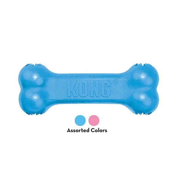 Kong Dog Toy, S, Chew, Puppy Goodie Bone, Rubber, Assorted