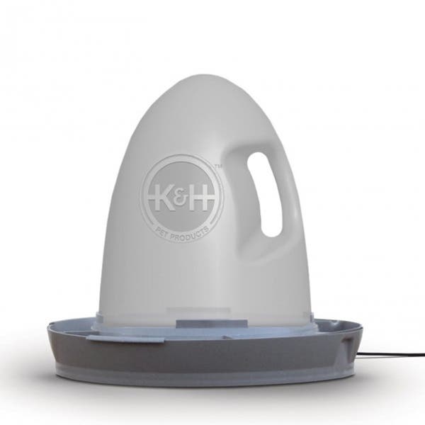 K&H Poultry Waterer, 16 in Dia, 2.5 gal Volume, Plastic