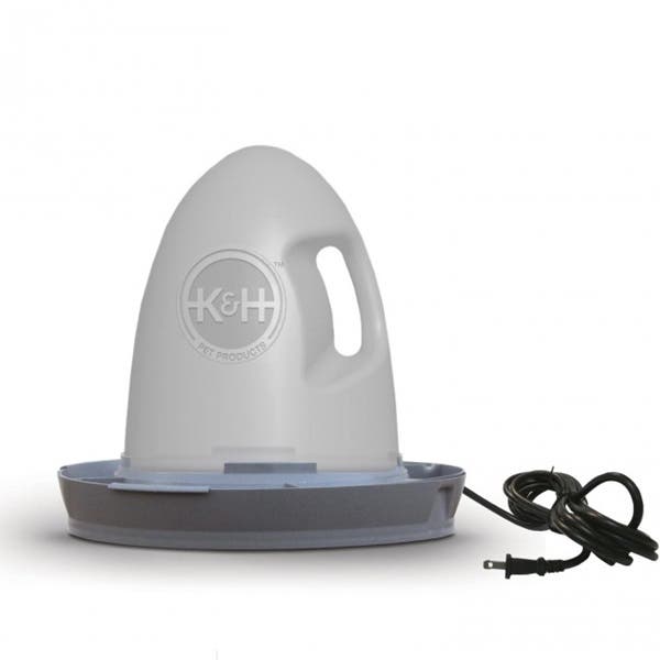 K&H Poultry Waterer, 16 in Dia, 2.5 gal Volume, Plastic