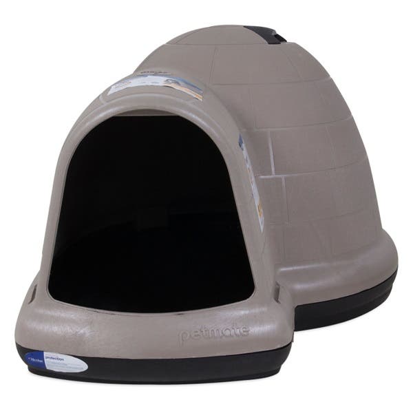 Petmate Indigo 25944 Dog House, 51-1/2 in OAL, 39.3 in OAW, 30 in OAH, Plastic, Black/Taupe
