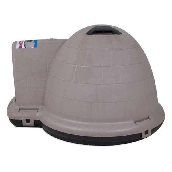 Petmate Indigo 25944 Dog House, 51-1/2 in OAL, 39.3 in OAW, 30 in OAH, Plastic, Black/Taupe